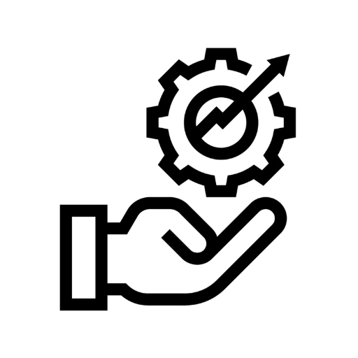 Icon Hand mit Zahnrad