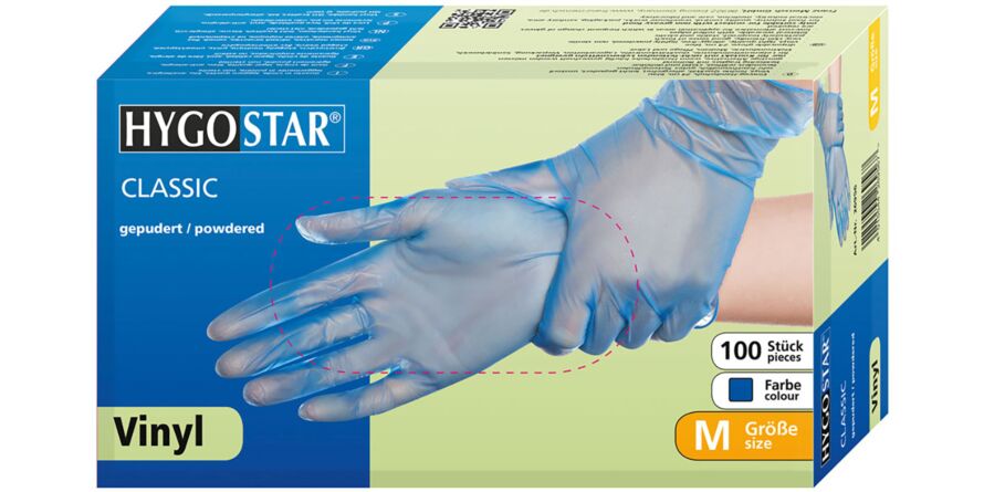 Gants vinyle bleus : détectables et adaptés au contact alimentaire