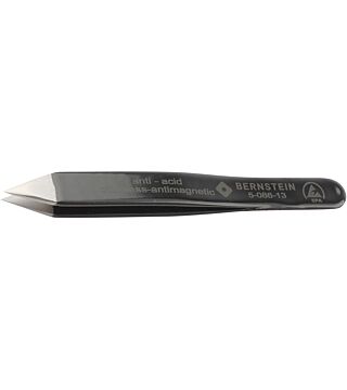 ESD SMD MINI tweezers 90mm Form H Stainless steel, short wide, dissipative