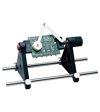 Printed circuit board holder with movable arm
