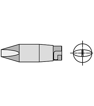 HT 2 Lötspitze Meißelform 5,2 mm, B: 5,2 mm D: 1,2 mm