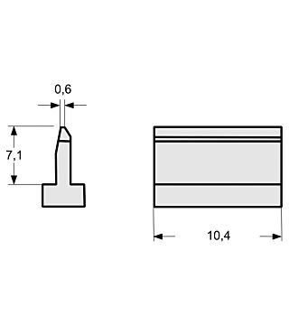 SMT01 Weller soldering tip for PAD cleaning, width 10.4 mm