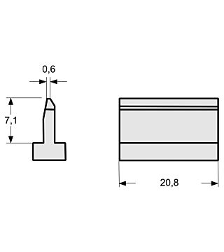 SMT03 Weller soldering tip for PAD cleaning, 20.8 mm