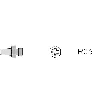 R06 Round nozzle, D: 3 mm