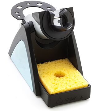 2-in-1 safety rest, with brass wool and cleaning sponge
