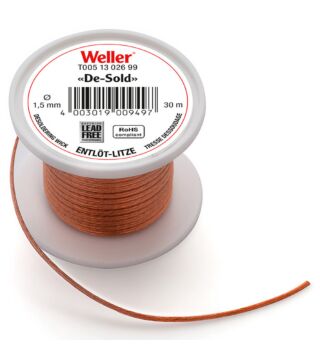 Desoldering wire, 30 m coil, width 1.5 mm