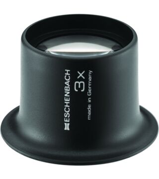 Watchmaker's magnifier aspherical, 10x, 40 dpt., D=25 mm