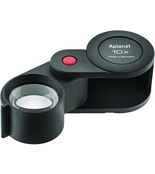 folding magnifier aplanat, 10x, plastic, D=21 mm