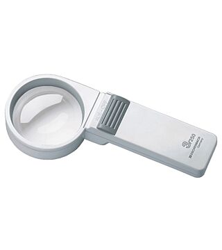 Flashlight magnifier mobilux® ECONOMY, asphär. 10x, 38 dpt., D=35 mm