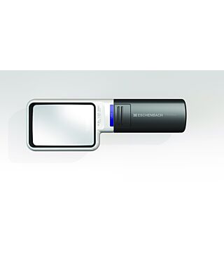 Flashlight magnifier mobilux® LED, asphär. 3,5x, 10 dpt., D=75x50 mm
