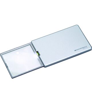 Cheque card magnifier easyPOCKET, 3x, 8 dpt., silver