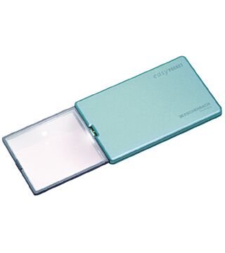 Cheque card magnifier easyPOCKET, 4x, 16 dpt., blue