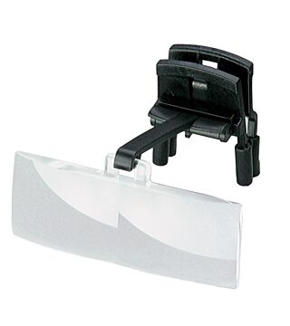 Attachment magnifier with clamping element, binocular, 1.7 x / 2.5 dpt