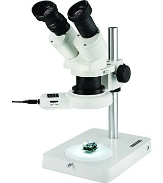 LED stereomicroscopes with stand, binocular, 10-20x