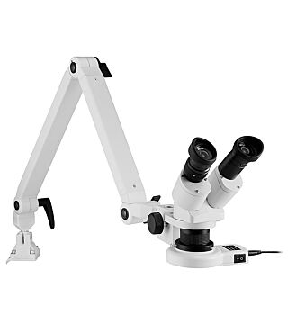 Stereomicroscope with arm