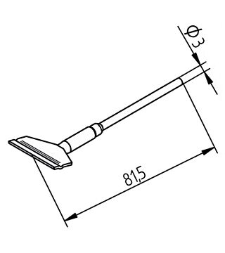 Kit de pannes à dessouder, droit, 25,0 mm