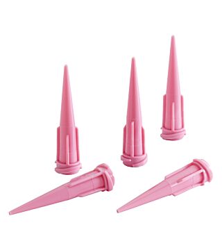 Dosing needle conical, Opaque rigid, pink, Gauge 20, ID= 0.58 mm