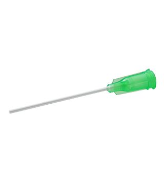 Dosing needle flexible, 1.5", green, Gauge 18, ID= 0.84 mm