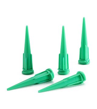 Dosing needle conical, Opaque rigid, green, Gauge 18, ID= 0.84 mm