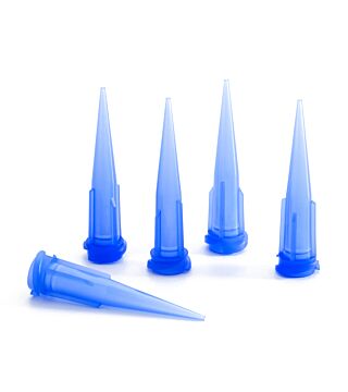 Dosing needle conical, standard, blue, Gauge 22, ID= 0,41 mm
