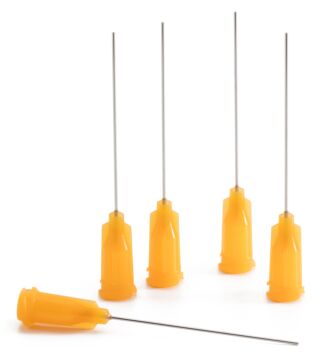 Dosing needle orange, 1.5", straight, Gauge 23, ID= 0.33 mm
