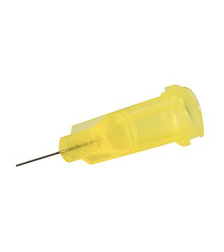 yellow dispensing tip, 0.25", straight, Gauge 32, ID= 0.1 mm