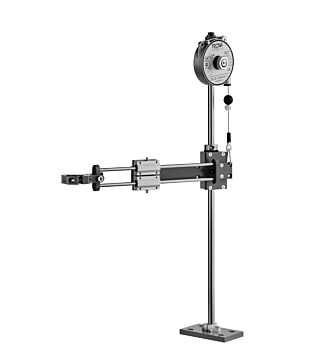 Support arm with 2 linear guides, extension 450 mm, adapter 26 - 40 mm, 1 Tecna spring balancer