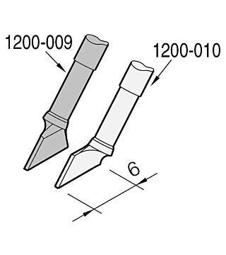 Entlötspitze klingenförmig rechts, 6 x 0,7 mm, C120009