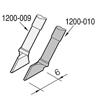 Desoldering tip blade-shaped left, 6 x 0.7 mm, C120010