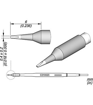Soldering tip for T210-A / T210-NA, chisel-shaped, C210023