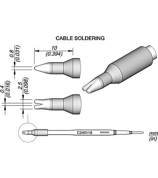 Special soldering tips, for soldering iron T245, C245118