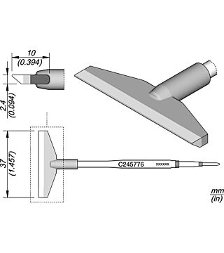 Blade-shaped soldering tip, B: 37 mm, C245776