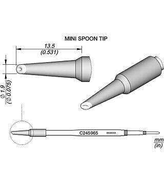Soldering tip spoon shaped, D: 1.9 mm, C245965