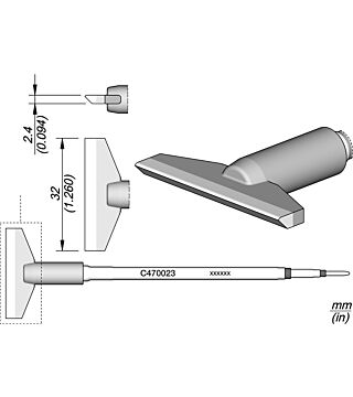 Soldering tip blade-shaped, 32.2 mm, C470023