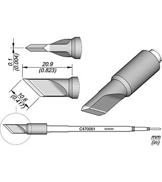 Lötspitze messerförmig, 10,6 mm, C470061