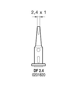 Soldering tip DF 2,4 for gas soldering iron, 201820