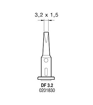 Soldering tip DF 3,2 for gas soldering iron, 201830