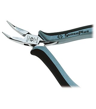 Sensoplus ESD needle-nose pliers, curved, without cut