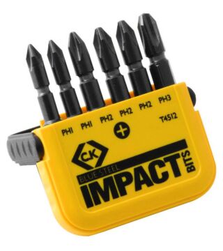 Bit set "Blue Steel" for impact wrenches - 6 pieces (PH)