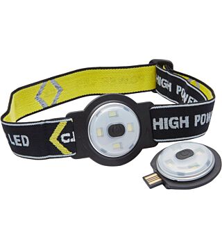 Rechargeable USB LED Headlamp, 80 lumens - Twin pack