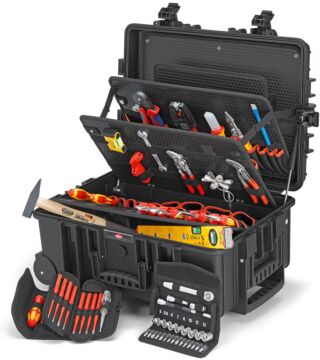 Tool case "Robust45 Move" electric, 63 pieces, with integrated wheels and telescopic handle