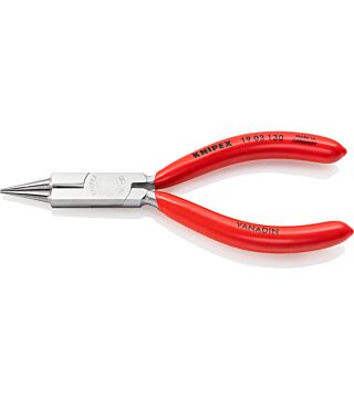 Round pliers with cutting edge (jewelry bending pliers), chrome-plated, 130 mm