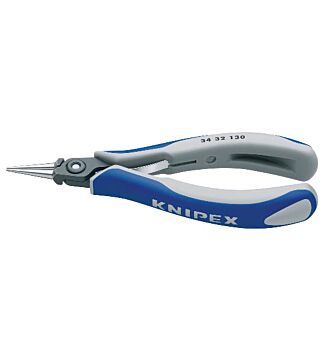 Precision electronic gripping pliers, burnished, with multi-component grips 135 mm