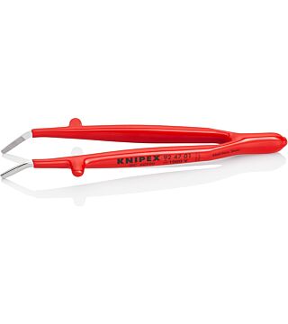 Universal tweezers insulated, Smooth, Stainless steel, 142 mm