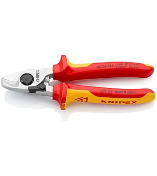 Cable shears, chrome-plated, insulated, 165 mm