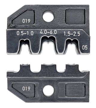 Crimpeinsatz für unisolierte, offene Steckverbinder 4,8 + 6,3 mm
