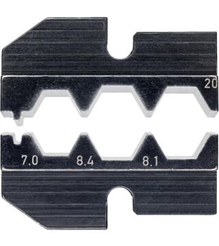Crimp insert for F-connectors for TV and satellite connection.