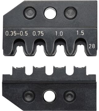 Crimping die set for connectors of the AMP Superseal 1.5 series from Tyco Electronics