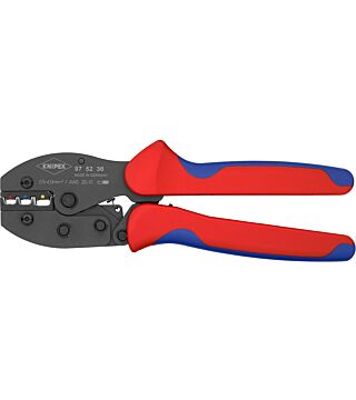 PreciForce® crimping pliers, burnished, for insulated cable lugs + connectors + butt connectors, 220 mm, sales packaging