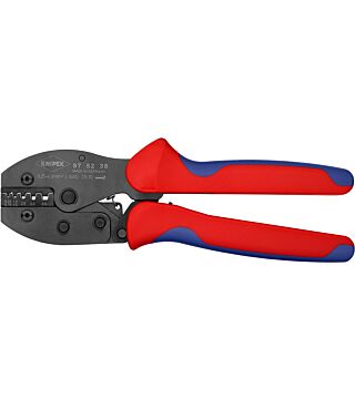 PreciForce® crimping pliers, burnished, for insulated + non-insulated ferrules, 220 mm, sales packaging